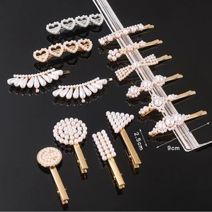 Mode femmes filles perle métal pince à cheveux Barrette bâton épingle à cheveux Bobby bijoux outils de coiffure accessoires de cheveux