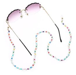 Fashion Femmes Lunettes Chaîne blanc perle Colorful Beded Eyeglass Lonyard Anti Slip Sunglasses Slectacles Cord Cords Accessoires 6794185