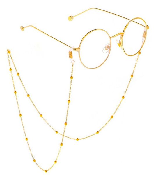 Mode femmes or argent chaînes de lunettes lunettes de soleil lecture lunettes de perles chaîne lunettes porte-cordon sangle de cou Rope3713195