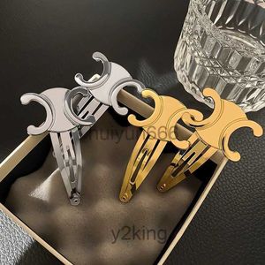 Fashion Women Clips Clips Barret 18k Gold Designer Headwear Gilrs Accessoires Golden Silver Letters Hair Luxury Trendy High Quality Metal Hairclip ZYB0