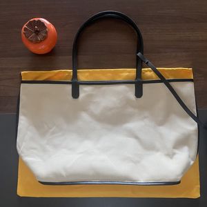 Fashion Women Handtas Lady Shopping Bag Canvas Tote Tassen met echte echte lederen bekleding en handvat G4135