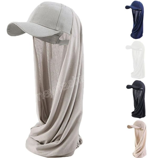 Mode femmes Hijab casquettes de Baseball avec Jersey instantané coton écharpe Hijab bandeau Islam châle Turban Femme écharpes