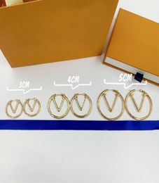 Mode Frauen Creolen Designer Großen Kreis Einfache Ohrring Für Frauen Luxus Schmuck Brief Liebe Gold Ohrstecker Größe 35 cm4993039