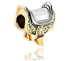 Fashion Women Sieraden Stijl Horse Saddle European Spacer Bead Large Hole Charms voor kralen Bracelet2155654