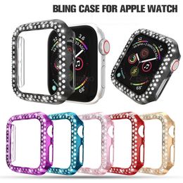 Mode Dames Dames Case voor Apple Watch Ultra 49mm 8 SE Series 7 6 5 4 3 2 1 Cover PC Diamond Protector Bumper iWatch 41mm 45mm 40mm 44mm 38mm 42mm Accessoires