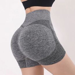 Fashion Women Ladies Yoga Shorts Elastische hoge taille training Fitness Lift Butt Short Solid Color Gym Running Pants 240516