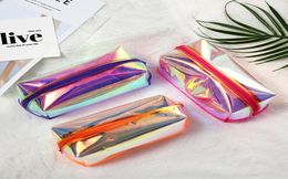 Fashion Women Laser Cosmetic Sac Small Holographic Cosmetic Makeup Pouchage Dames Laser Zipper Purse Bag Tooletry Casetry2001202