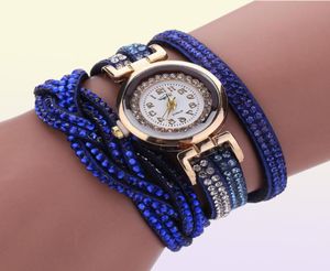 Fashion Women Band de cuero Relogio Relogio Feminino Diamond Bracelet Watches Quartz Wrist Numerales Reloj Wall Wristwatches2960324