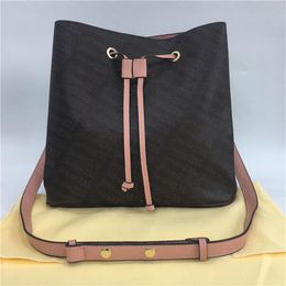 Mode femmes en cuir cordon sac à bandoulière classique fourre-tout dame seau sacs à main presbyte Shopping sac à main Portable Messenger293R