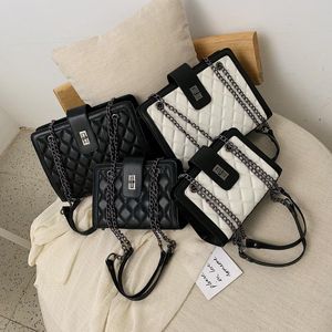 Mode Vrouwen Grote Lederen Handtassen Vintage Vrouwelijke Schouder Dames Desinger Tote Voor Meisje Crossbody Tassen Zwarte Tas Bolso Mujer