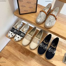 Fashion Femmes Locons en soufflers Flat Espadrilles Chaussures Designers Sneakers Mbroidy Tiger Stretch Flats Printing Toile Fashion Women Fisherman's Chaussures