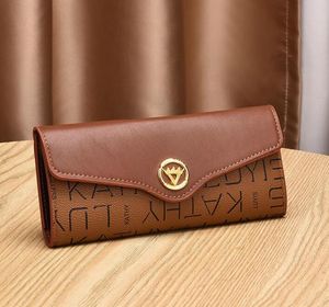 Fashion Women Long Pu Leather Wallet Single Hasp Wallets Lady Ladies Lange klassieke portemonnee met kaart Telefoon Pocket Small Handtas