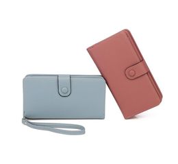 Mode femmes Long portefeuille porte-monnaie porte-cartes simple poche à glissière dame pochette