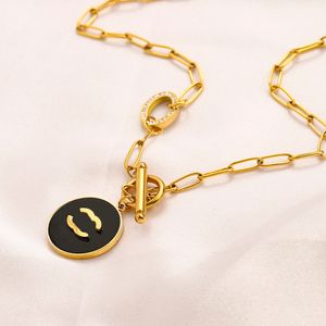 Mode dames luxe designer merk dubbele letter hanger kettingen ketting 18k goud vergulde strass trui newklace voor bruiloft Joodly accessoires