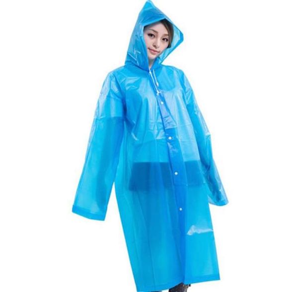 Fashion Women Men Eva Transparent Raincure portable Voyage de voyage extérieure Vérinons imperméables Camping Ponchos Couvre-pluie en plastique 8634800