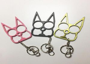 Fashion Femmes Men Keychain Cat Cat Cat Tool Clé Chain de clé Chaîne Key Chain Bottle Couper à Outdoor SelfDefense7284667