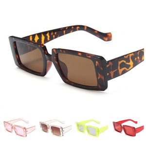 Mode Femmes Hommes Lunettes De Soleil Personnalité Lunettes De Soleil Rectangle Lunettes Anti-UV Lunettes Petit Cadre Lunettes Ornementa A ++