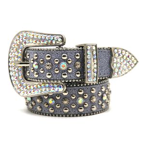 Ceinture en cuir cloutée avec strass occidentaux pour femmes et hommes, unisexe, Bling Cowgirl Cowboy, ceinture de taille pour jean, pantalon, robe