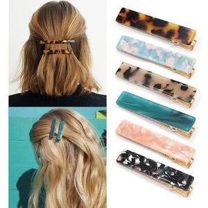 Mode Femmes Métal Acétate Épingle À Cheveux Clip Léopard Géométrique Épingles À Cheveux Hairgrips Barrette Cheveux Accessoires