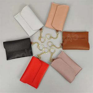 Mode femmes Mini moraillon porte-carte portefeuille porte-monnaie porte-cartes en cuir PU petit porte-carte pochette carte sac rouge clé portefeuille