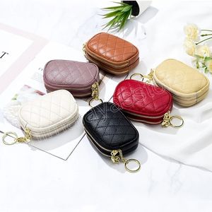Mode femmes Mini portefeuille en cuir femme porte-carte porte-monnaie court portefeuilles petit sac à main fermeture éclair porte-clés pochette