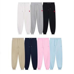 mode femmes pantalons pantalons de créateur hommes femmes couleur unie amour coeur broderie graphique leggings décontracté cordon de serrage en vrac pantalons de survêtement