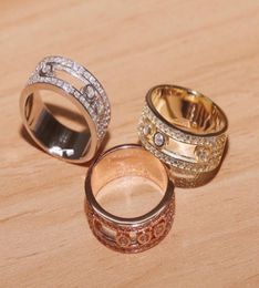 mode vrouwen ring 3 steen kan bewegen ring S925 sterling zilveren zirconia kristal dia bewegende ring moeder dag gift2632157