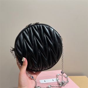 Mode Femmes Sacs Ronds Porte-Monnaie Designer De Luxe En Cuir Véritable Bandoulière Sac À Bandoulière Célèbre Marque Diamant Chaîne Sac À Main Shopping Fourre-Tout