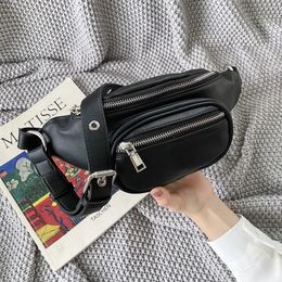 Mode femmes sacs taille sac solide en cuir PU chaîne en métal somme par bande Fanny Pack Bananka sacoche ventre bande ceinture sac 240106