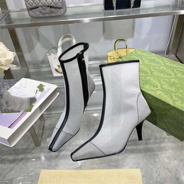 Mode femmes bottes Design de luxe Vintage lettre décorative hiver décontracté Martin bottes neige anti-dérapant bottes courtes