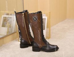 Bottes pour femmes de mode bottes de luxe de créateurs dame cheville Martin botte chaussures en cuir véritable de qualité supérieure peau de vache chaussure de moto d'hiver avec boîte 35-41