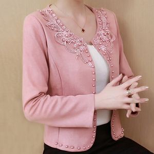 Vestes de la mode pour femmes manteau perle femme automne