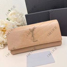 Cartera larga y corta de moda para mujer, cartera de cuero de diseñador para mujer, cartera clásica para tarjetas, monedero con cajas