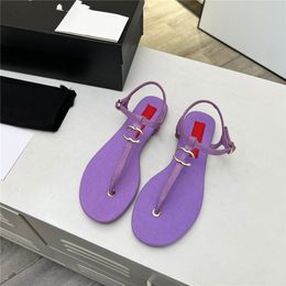 Mode femmes sandales 2023 canal marque de luxe été populaire en cuir sandales à talons hauts loisirs vacances appartements 09-016