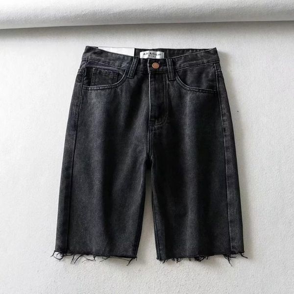 Pantalones cortos de moda para mujer JennyDave Fashion Blogger Kendall Jenner Denim Women High Street Vintage Washed Burrs Feminino Plus Size Short