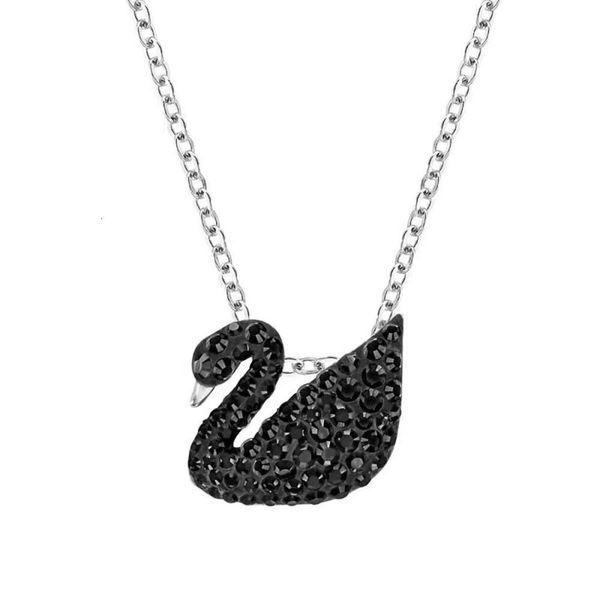 Mode Femmes Swan Battant Coeur Diamant Pendentif 14K Or Designer INS Style Collier Cadeau Émotionnel Bijoux pour Femmes Marque Love Swar