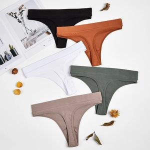 Mode femmes caleçons coton string string doux Lingerie Tanga culottes dames slips Sexy sous-vêtements taille basse intime