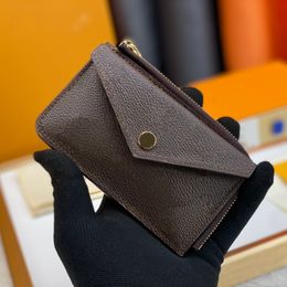 Portefeuille de portefeuille pour femmes de la mode porte-carte arrière conception de logo classique logo extérieur court zéro portefeuille
