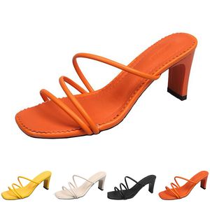 Fashion Femmes Sandales Slippers Talons hautes chaussures triples blanc noir rouge jaune jaune vert brun couleur 1 24