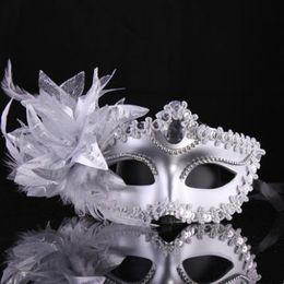 Mode Vrouwen Sexy Masker Hallowmas Venetiaanse Oog Maskerade Maskers met Flower Feather Pasen Dance Party Holiday