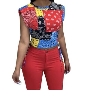 Mode Femmes Manches courtes Crop Top T-shirt O Col Sexy Casual Chemise rouge Summer Tee Tops Street Lounge Wear 210525