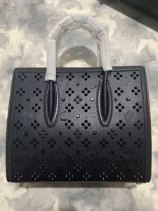 Mode dames schoudertas echte lederen klinknagels spikes boog crossbody tassen totte cabata ontwerper handtassen boodschappentassen redbottom portemonnee tassen254