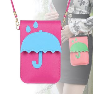 Mode femmes épaule bandoulière mini sac messager nouveau umbrealla dessin animé PU cuir téléphone sac à main de qualité supérieure