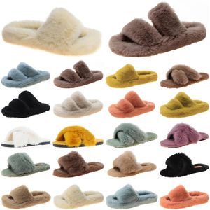 Mode Vrouwen Slides Slippers Womens Comfortabele Loafer Zwart Geel Slide Slipper Platte Slippers Maat 35-40 Color28