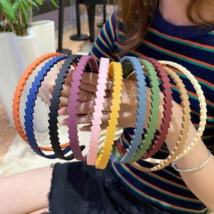 Mode Vrouwen Solid Hoofdband Bezel Voor Haar Plastic Haarbanden Haar Hoop Meisjes Simple Scrub Hoofdbanden Haarband Haaraccessoires