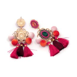 Mode-Vrouwen Sparkly Earring Charm Tassel Oorbellen Dangle Earring Barok Stijl Dames Party Verjaardag Kerstcadeau