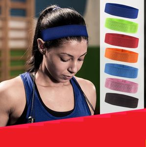 Moda Mujer Deportes fitness Diadema Diadema Elástica antideslizante Bandas para el sudor Yoga Gimnasio Elástico Turbante Bandas para el cabello que absorben la cabeza para correr