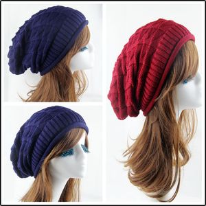 Mode femmes extensible tricoté crâne bonnets chapeau solide Snood écharpe chaud bonnet pour femmes automne hiver femme casquette