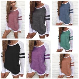 Mode Vrouwen Gepriade Hoodies Plus Size Lange Mouwen Patchwork Blouse Designer Ronde Kraag Tops Sport Leisure Shirts Club Clothings S-5XL