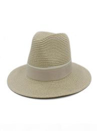 Fashion Women Summer Straw Maison Michel Sun Hat For Elegant Lady Outdoor Wide Bim Beach Dad Hat Sunhat Panama Fedora HA40149542931096